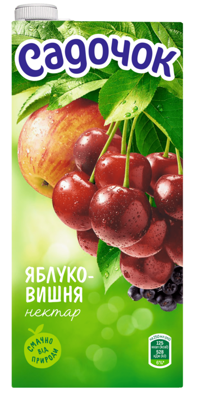 Нектар САДОЧОК яблуко-вишня, 0,95 л